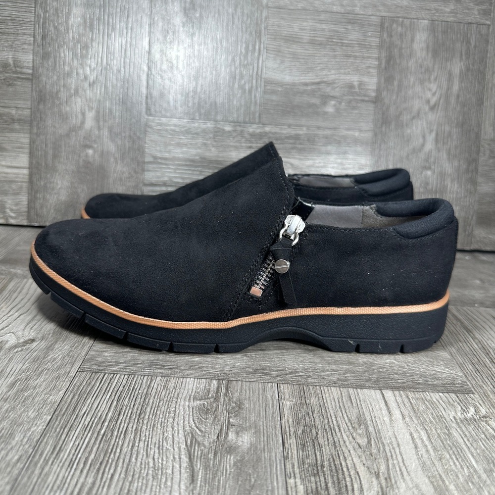 Dr. Scholls Womens Slip On Shoes Size 7 Black Side Zip Casual Comfort NEW - Picture 2 of 8